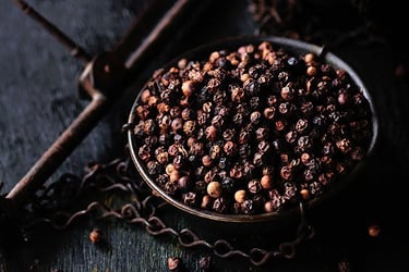 a bowl of Black pepper