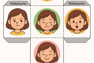 Gefühle-Erzählwürfel zum Ausdrucken für die Sprachförderung