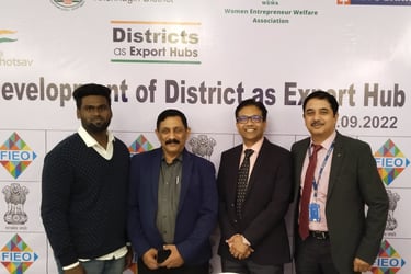 Mr. Sadhanandhan With Mr. Unnikrishnanan FIEO's Head- WEARE OCEAN EXPORT