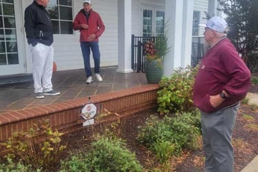 Jeff Lindley, Jeff Paniati, Bob Rupert at Bear Trap Dunes club house