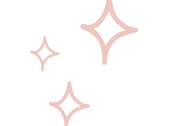 Three pink sparkle icons or four-pointed stars on a white background for decorative graphic design.