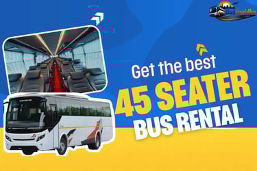 45 seater luxury bus interior and exterior view