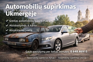 Automobilių supirkimas Ukmergėje – greitas automobilio pardavimas