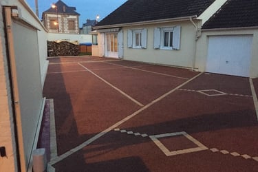 Parking en béton drainant