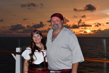 Disney Cruise Line, Wish, Pirate Nights, couple vacations