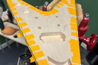 A custom V style basswood body