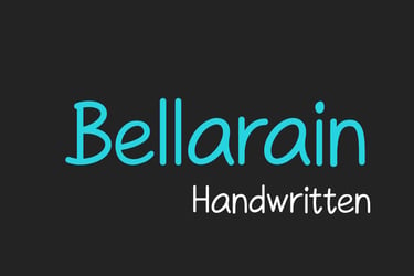 Bellarain handwritten font. Download now from Lobotype.