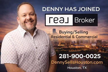 Denny announcing he has joined Real Broker as a Houston REALTOR®