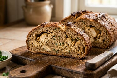 Pão Low Carb Recheado com Frango