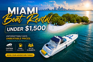 cheap Miami boat rentals under 1500 dollars for groups 