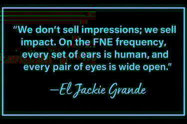 El Jackie Grande quote: “We don’t sell impressions; we sell impact.”