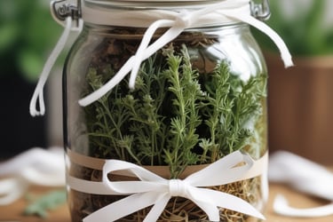 clear glass jar with green kush inside