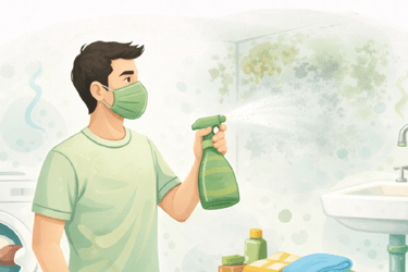 Limpiador quitando malos olores.