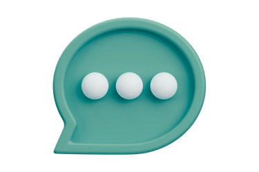 3D speech bubble icon representing communication and local SEO consultations.