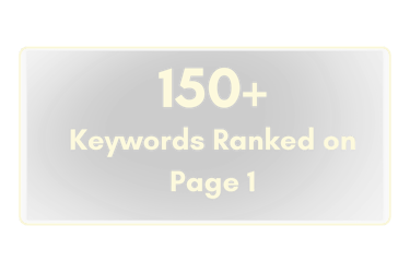 150+ keywords ranked on page 1 SEO results