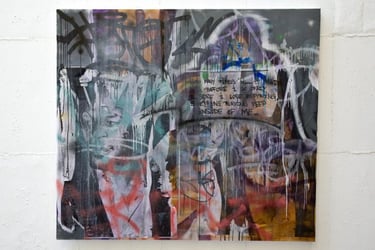 Kende, Hate, 2012, mixed media on canvas