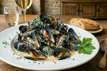 Idées Recettes : Moules marinières, sauce Fourme de Montbrison