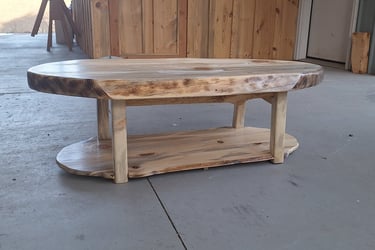 blued pine coffee table