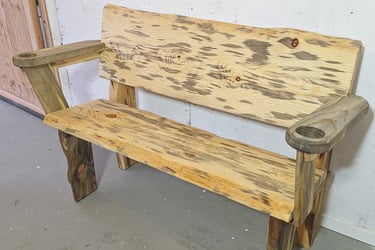 blued pine bench, indoor or outdoor use