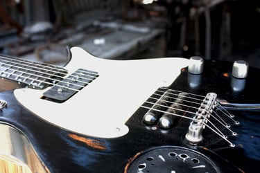 Tumbleweed "Raven" Custom, American Handcrafted Electric Guitar.  Collab with Billy Squier.