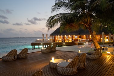 Huvefen Fushi Maldives celcius restaurant sunset