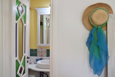 colorful decor elements of holiday villa