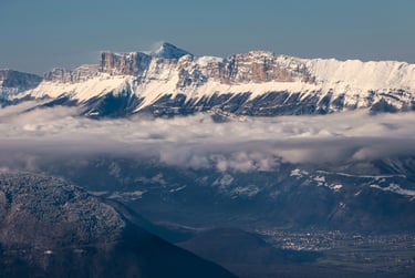 Vallée de la Gresse une belle journée d'hiver, depuis Chamrousse