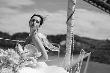 editorial wedding portrait