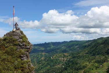 View of the peak and trail