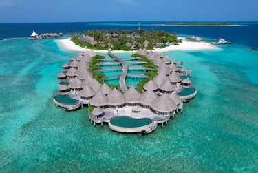Nautilus Maldives drone island view