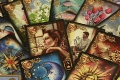 a collection of tarot cards with a variety of tarot cards