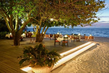 LUX South Ari Atoll Maldives beach dinner