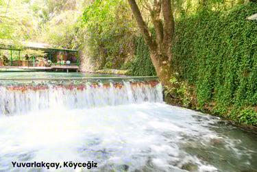 a waterfall in Yuvarlakçay, Köyceğiz, one of the best places to visit in Dalyan