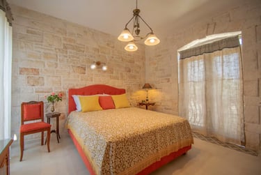 comfortable double bed in the master bedroom