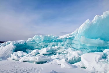 Anchorage, AK - Transluscent aqua colors of the Matanuska Glacier