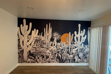 Wallpaper installation project in Gilbert, AZ