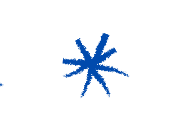 a group of snowflakes with blue stars