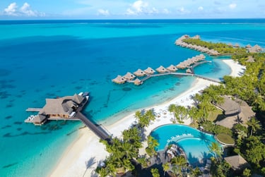 Conrad Resort Bora Bora beach view