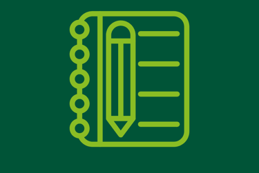 Icon eines Blocks mit einem Stift