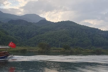 a boat in river
