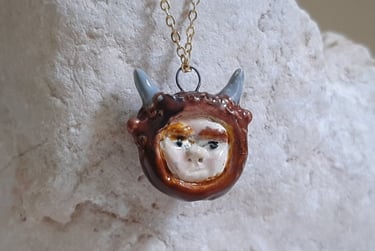 animal ceramic charm handmade unique craft jewellery