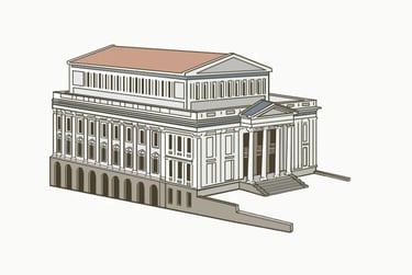 Illustration of the Municipal Theatre of Piraeus — deliaMAPS
