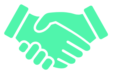 a handshake of two hands holding hands