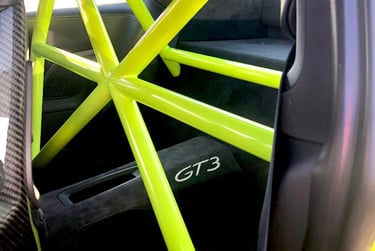 GT3 Neon Green Roll cage for Porsche Motorsports NASA Member Benefits Motorsports Gear