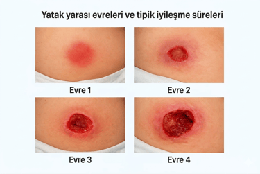 yatak yarası evreler