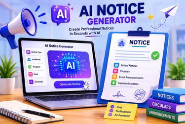 AI Notice Generator for schools and teachers