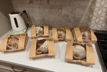 Loaves wrapped for delivery