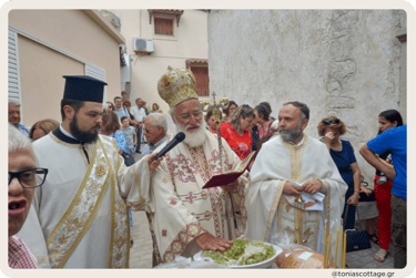 The divine liturgy and blessing of grapes in Alagni village in Crete