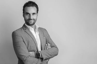 Photo de portrait corporate en noir et blanc à Lyon et sa région