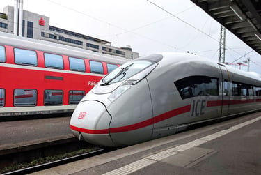 Deutsche Bahn ICE Intercity-Express train in Germany